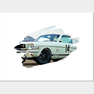 Mustang GT350 Action Art Splash Print Posters and Art